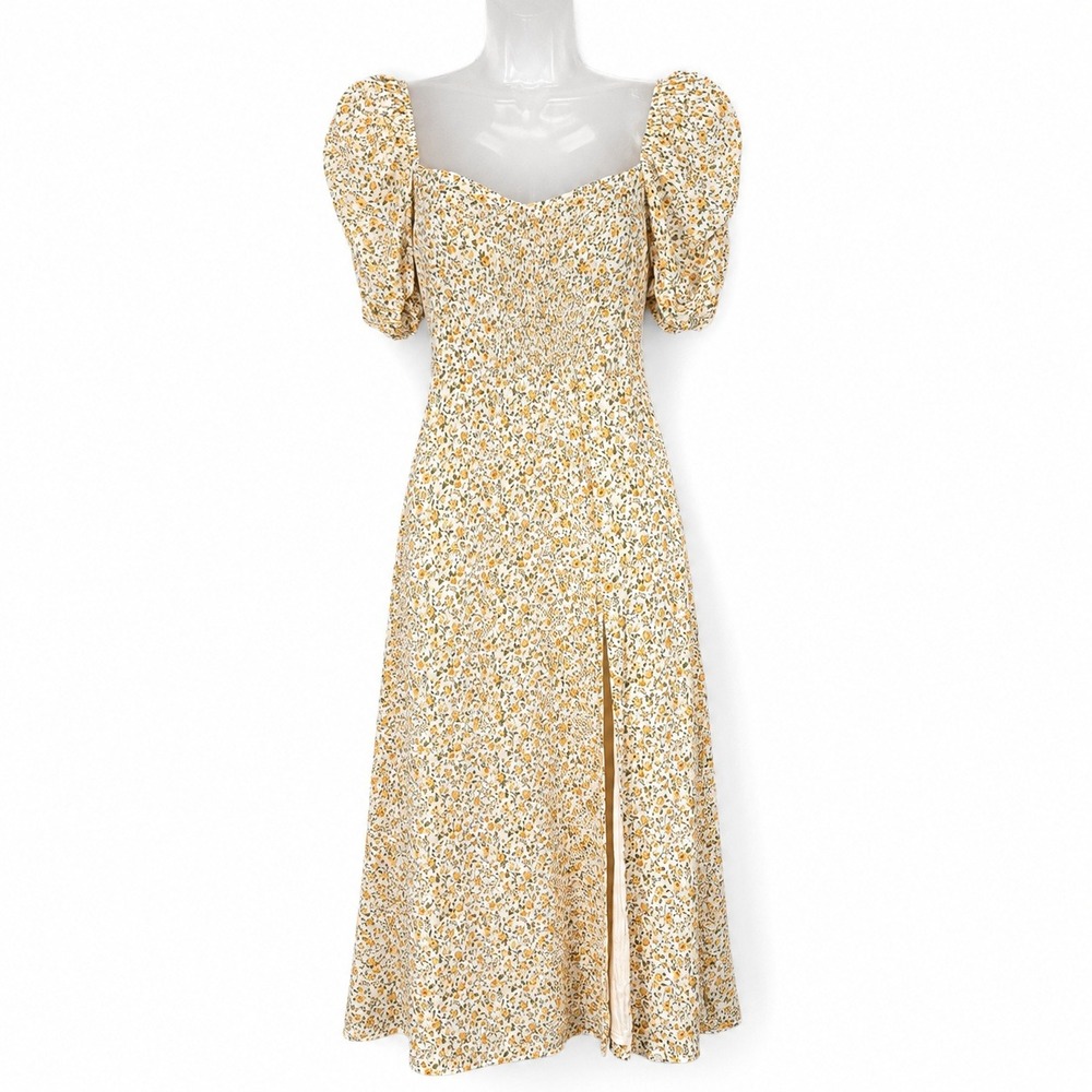 Reformation Gloria Pull Sleeve Midi Dress